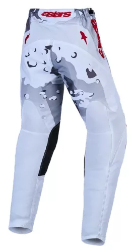 Pantaloni Cross copii Alpinestars Fluid Lone gri/camuflaj/roșu