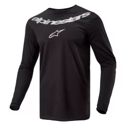 Tricou Cross Alpinestars Fluid Graphite negru/argintiu