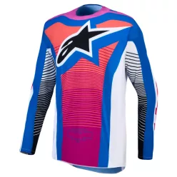Tricou Cross Alpinestars Techstar Maven roz/albastru/alb