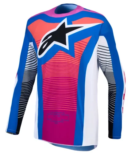 Tricou Cross Alpinestars Techstar Maven roz/albastru/alb