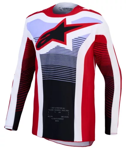 Tricou Cross Alpinestars Techstar Maven alb/negru/roșu