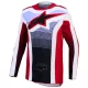 Tricou Cross Alpinestars Techstar Maven alb/negru/roșu