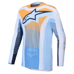   Tricou Cross Alpinestars Techstar Maven alb/albastru deschis/galben