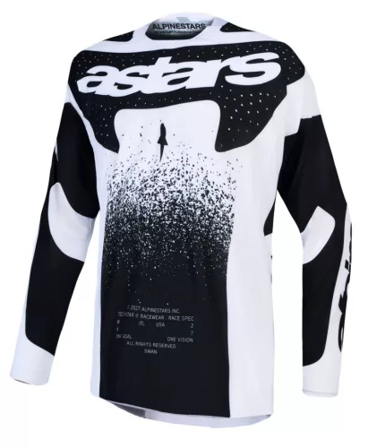 Tricou Cross Alpinestars Techstar Swan negru/alb