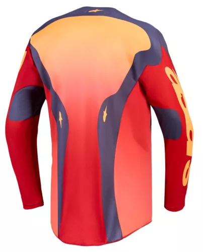 Tricou Cross Alpinestars Racer Hunt roșu/gri închis/portocaliu