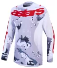 Tricou Cross Alpinestars Racer Air Lone gri/camuflaj/roșu