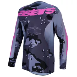 Tricou Cross Alpinestars Racer Lone mov/negru/camuflaj