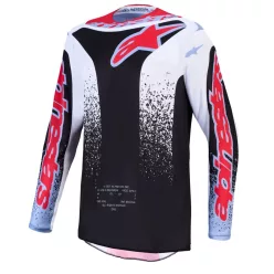   Tricou Cross Alpinestars Fluid Drag negru/albastru deschis/roșu