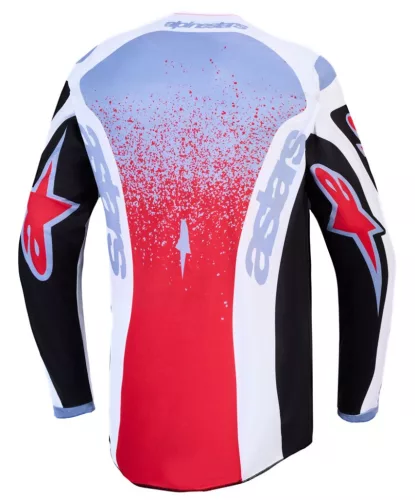 Tricou Cross Alpinestars Fluid Drag negru/albastru deschis/roșu