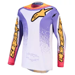 Tricou Cross Alpinestars Fluid Drag alb/coral/auriu