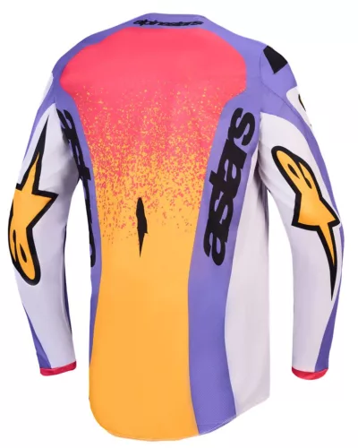 Tricou Cross Alpinestars Fluid Drag alb/coral/auriu