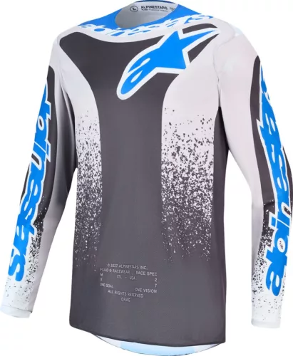 Tricou Cross copii Alpinestars Fluid Drag gri/lila