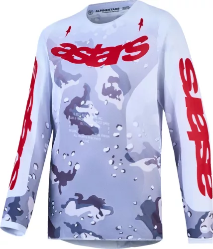 Tricou Cross copii Alpinestars Fluid Lone camuflaj/alb