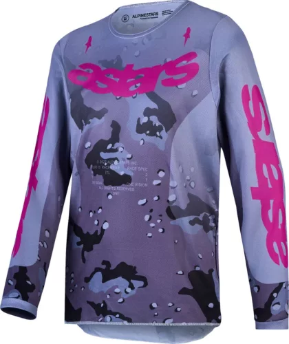 Tricou Cross copii Alpinestars Fluid Lone gri/camuflaj