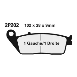   Plăcuțe frână Nissin semi-metalice off-road față 2P-202GS