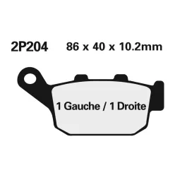   Plăcuțe frână Nissin semi-metalice off-road spate 2P-204GS