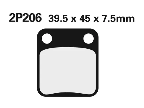 Plăcuțe frână Nissin semi-metalice off-road față 2P-206GS