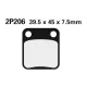 Plăcuțe frână Nissin semi-metalice off-road față 2P-206GS