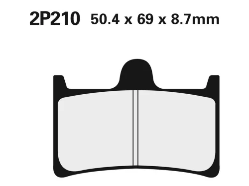 Plăcuțe frână Nissin semi-metalice față 2P-210NS