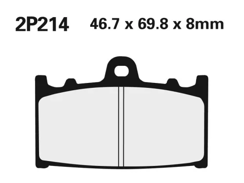 Plăcuțe frână Nissin semi-metalice față 2P-214NS