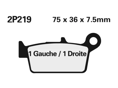 Plăcuțe frână Nissin semi-metalice off-road spate 2P-219GS
