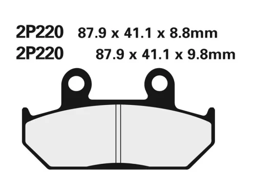 Plăcuțe frână Nissin semi-metalice față 2P-220NS