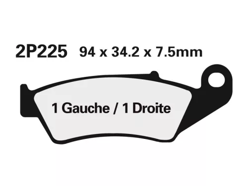 Plăcuțe frână Nissin semi-metalice față 2P-225NS
