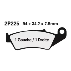 Plăcuțe frână Nissin sinterizate MX față 2P-225ST-MX