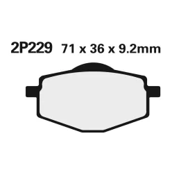   Plăcuțe frână Nissin semi-metalice off-road față 2P-229GS
