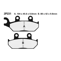 Plăcuțe frână Nissin semi-metalice față 2P-231NS