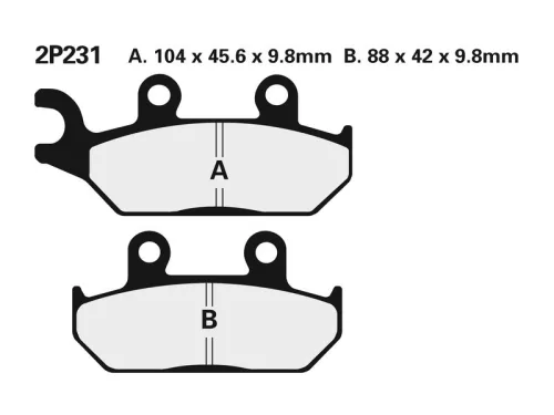 Plăcuțe frână Nissin semi-metalice față 2P-231NS