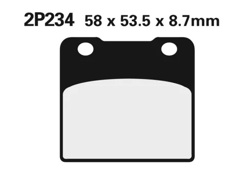 Plăcuțe frână Nissin semi-metalice față 2P-234NS