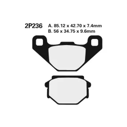 Plăcuțe frână Nissin sinterizate MX față 2P-236ST-MX