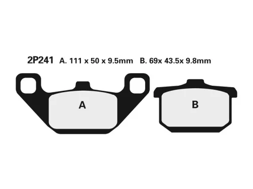 Plăcuțe frână Nissin semi-metalice față 2P-241NS