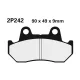 Plăcuțe frână Nissin semi-metalice față 2P-242NS