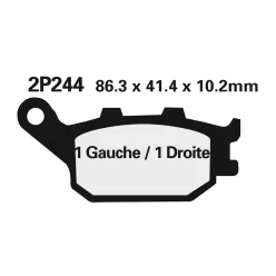 Plăcuțe frână Nissin semi-metalice spate 2P-244NS