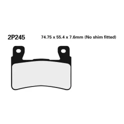 Plăcuțe frână Nissin semi-metalice față 2P-245NS
