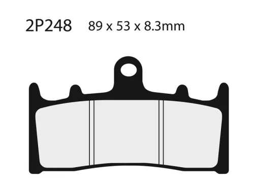 Plăcuțe frână Nissin semi-metalice față 2P-248NS