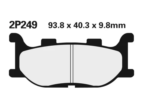 Plăcuțe frână Nissin semi-metalice față 2P-249NS
