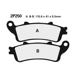 Plăcuțe frână Nissin 2P-250ST-F2