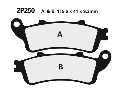 Plăcuțe frână Nissin 2P-250ST-R2