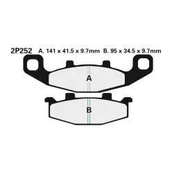 Plăcuțe frână Nissin semi-metalice față 2P-252NS