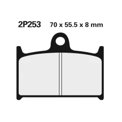 Plăcuțe frână Nissin sinterizate față 2P-253ST