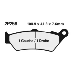 Plăcuțe frână Nissin semi-metalice față 2P-256NS