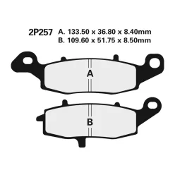 Plăcuțe frână Nissin semi-metalice față 2P-257NS