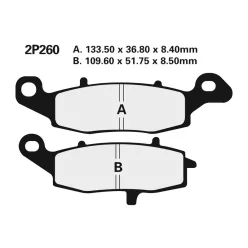 Plăcuțe frână Nissin semi-metalice față 2P-260NS