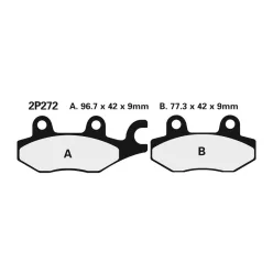 Plăcuțe frână Nissin semi-metalice 2P-272NS