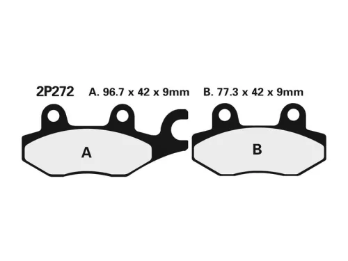 Plăcuțe frână Nissin semi-metalice 2P-272NS