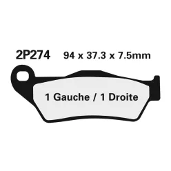   Plăcuțe frână Nissin semi-metalice off-road față 2P-274GS