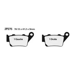 Plăcuțe frână Nissin semi-metalice spate 2P-275NS